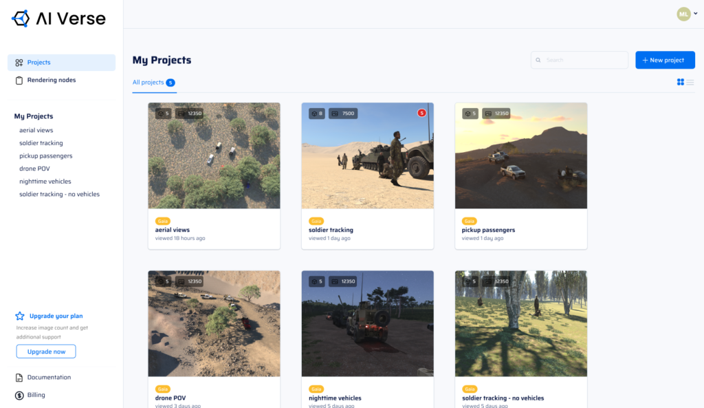 launch your AI Verse data generation